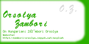 orsolya zambori business card